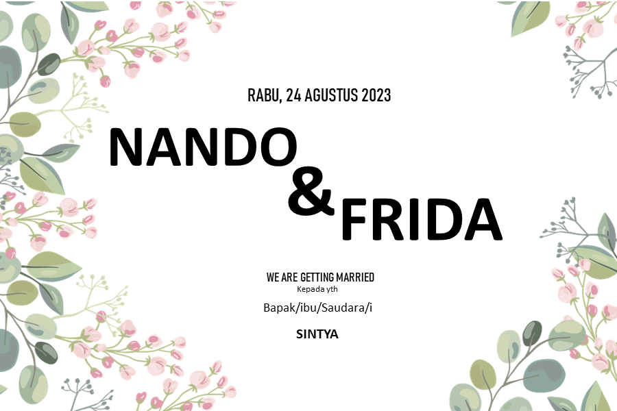 Simple Elegant Wedding Invitation